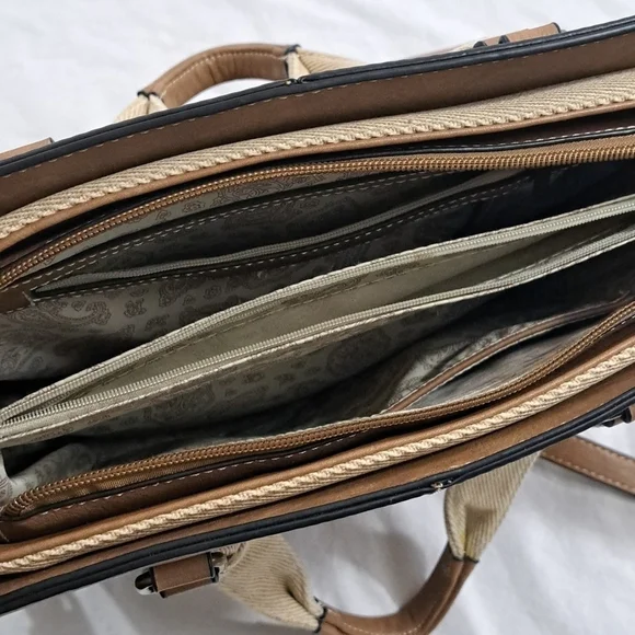 Simply Noelle Camel Brown Vegan Leather and Canvas - Picture 16 of 16